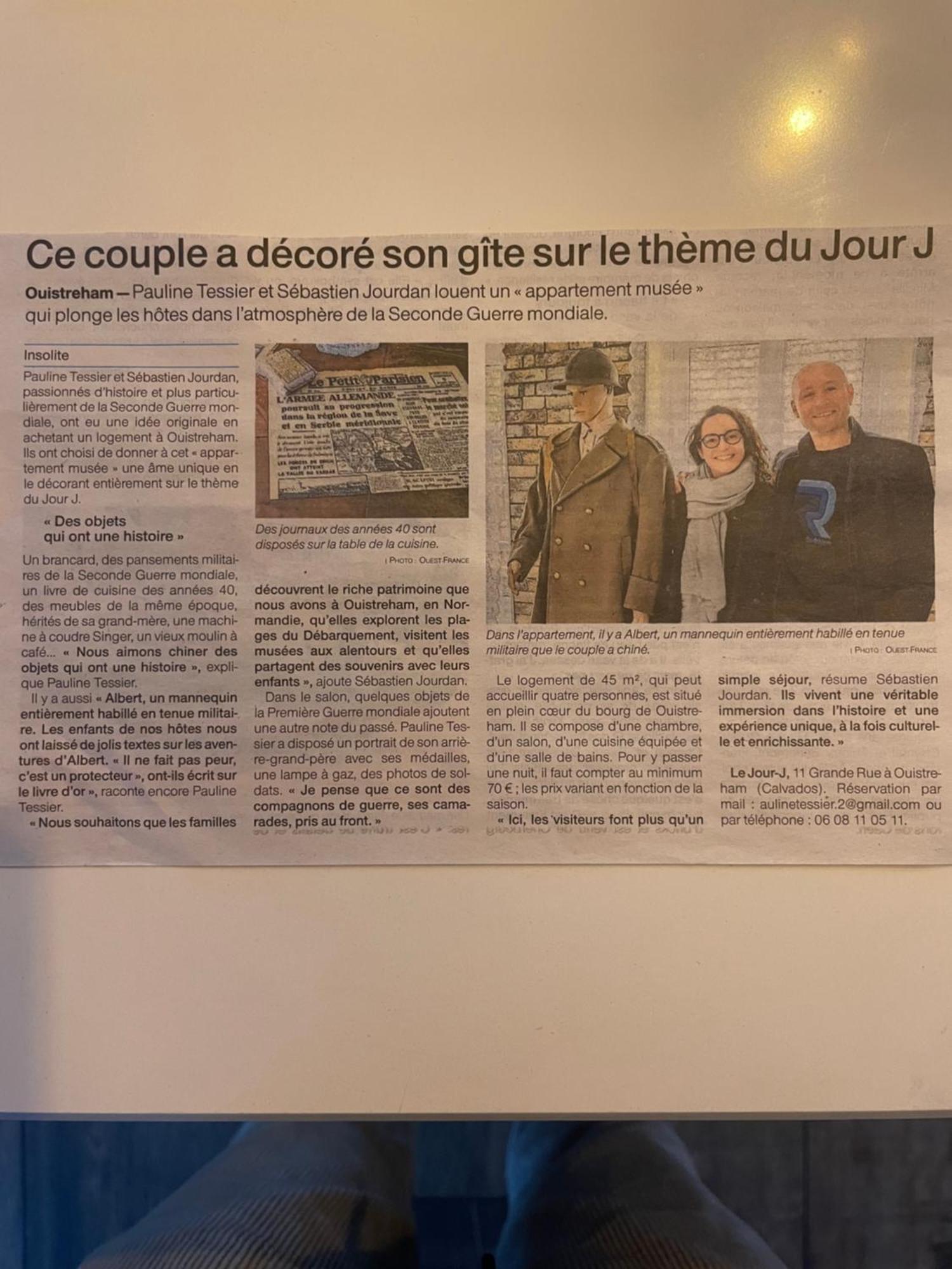 Appartement Musee Le Jour-J 위스트르앙 외부 사진